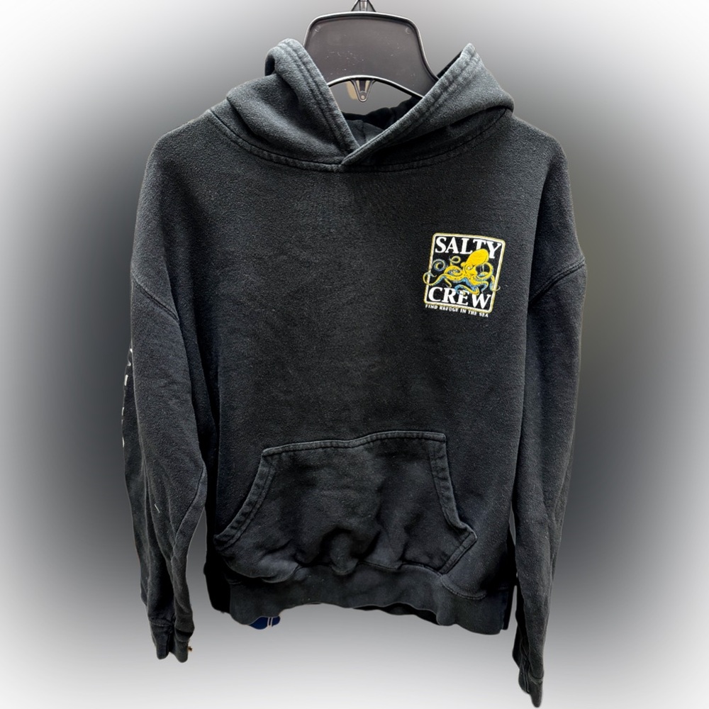 Boys Salty Crew Black and Yellow Hoodie XL